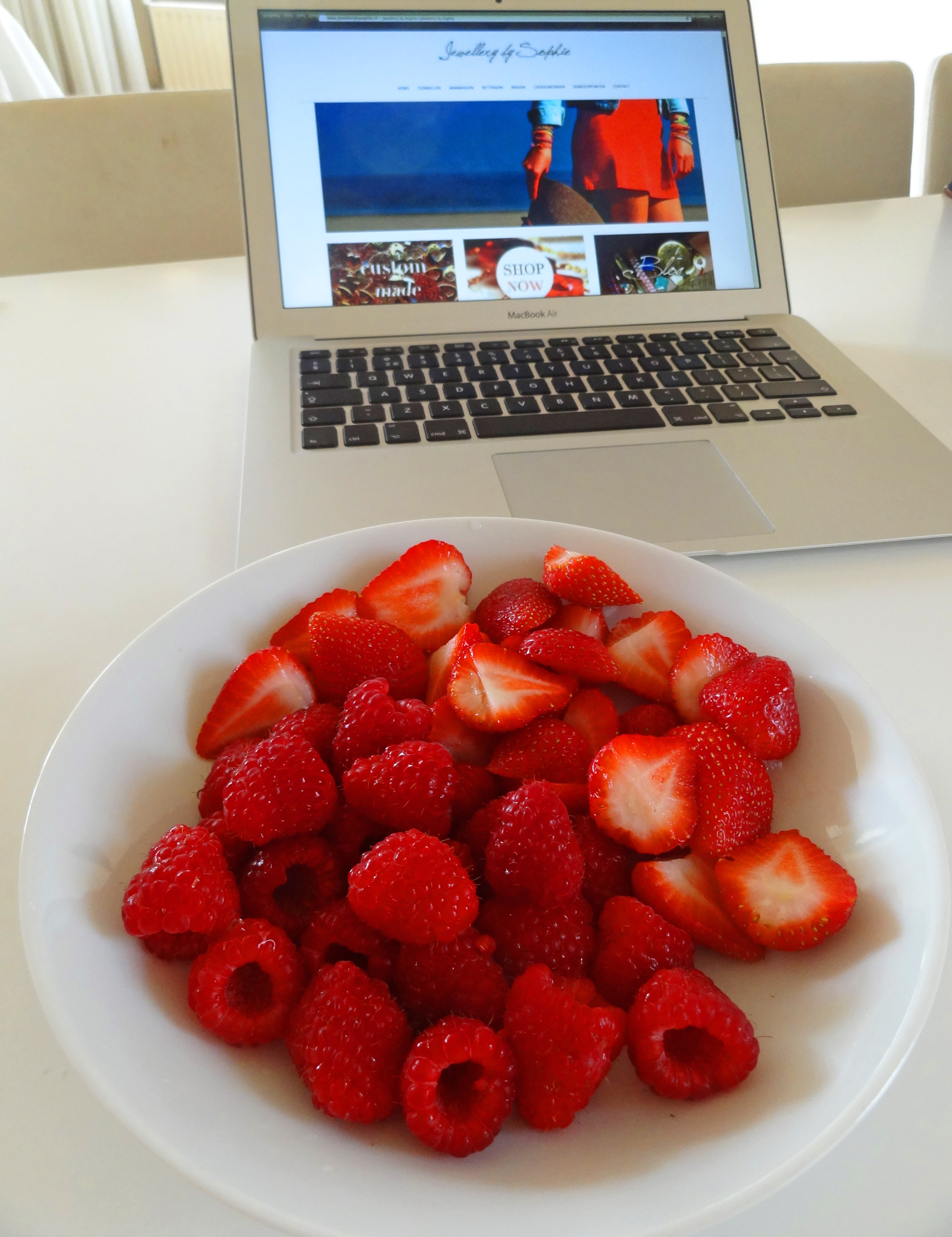 Working with a healthy snack