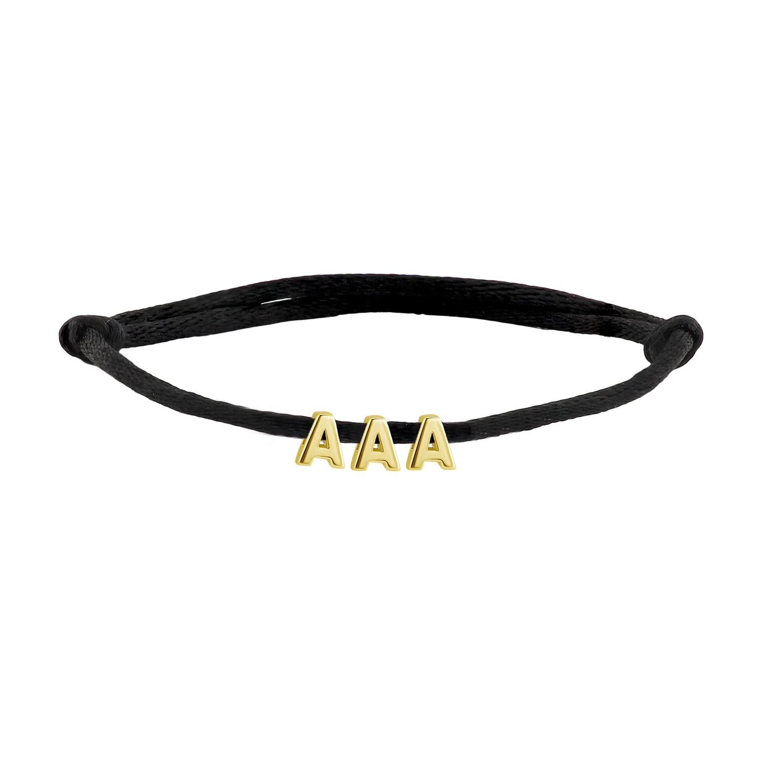 Boos worden Inschrijven halfgeleider Initials Bracelet Three Letters 14K Gold – Jewellery by Sophie