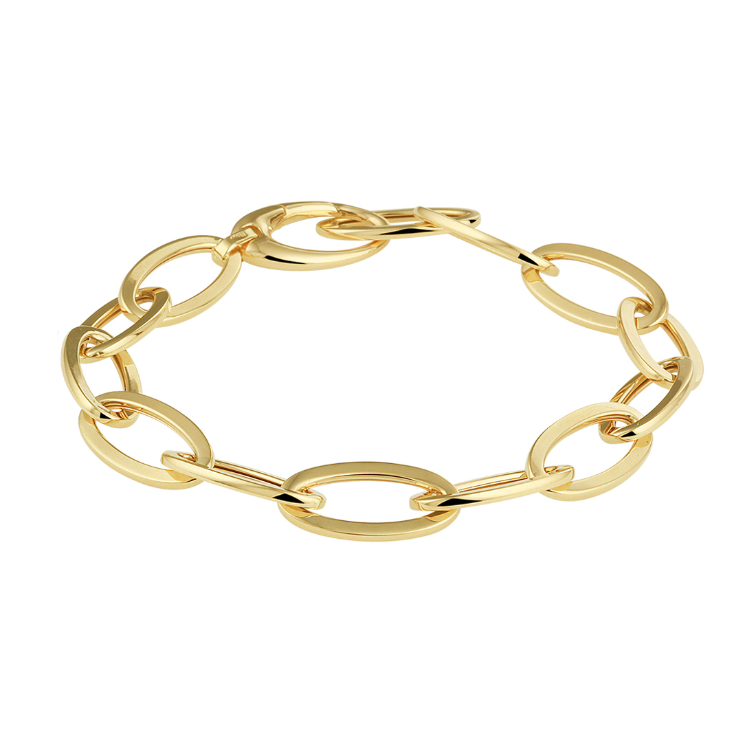 Big chain bracelet 14K gold 1